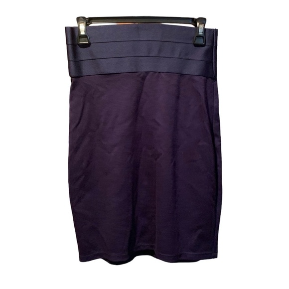 Max Studio Wide Waistband Pencil Skirt in Navy Small NWT - Picture 1 of 6